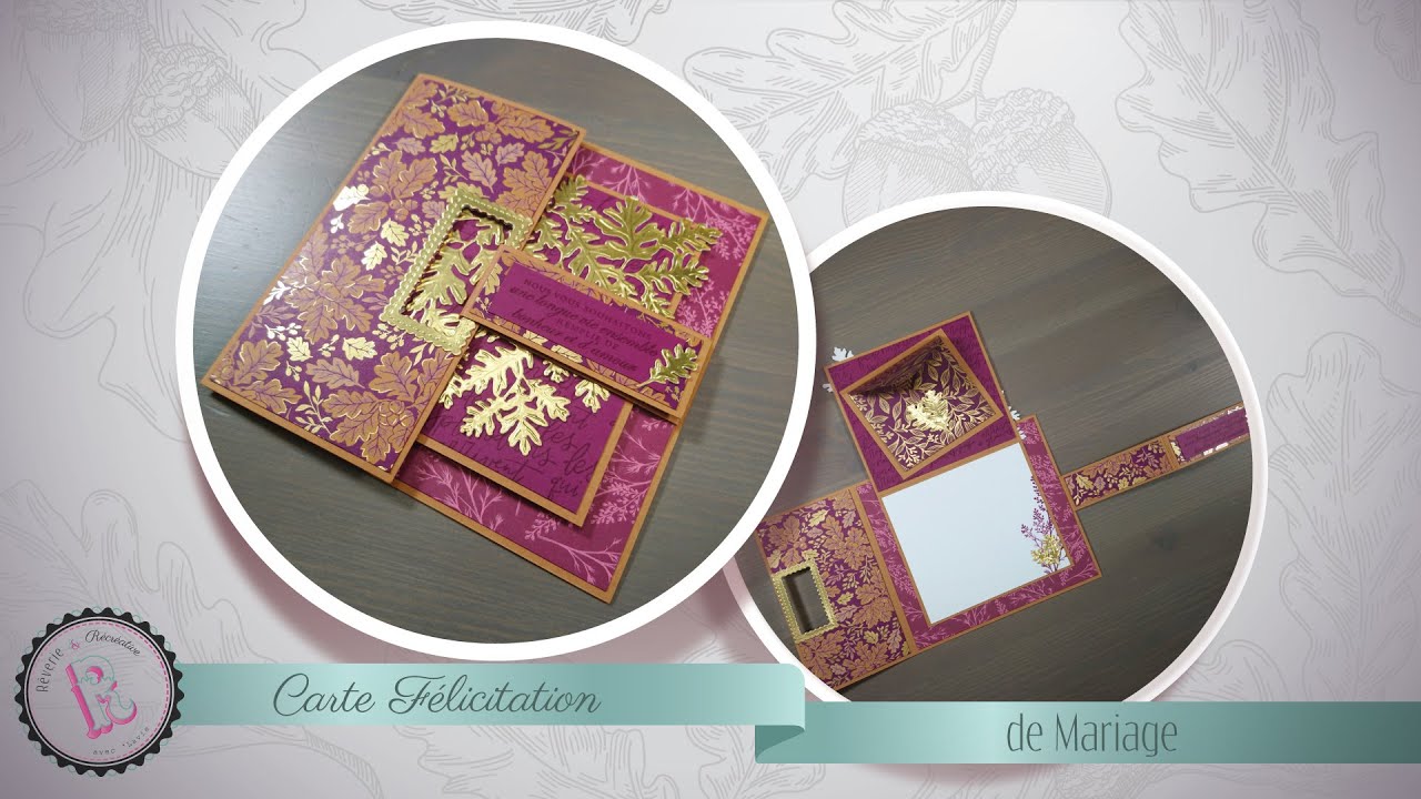 Tuto scrapbooking {carterie} « Carte Félicitation de Mariage » de Rêverie & Récréative