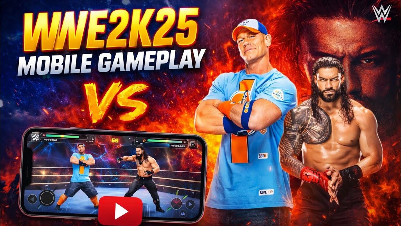 Wwe2k25 Mobile🔥 John Cena vs Roman Reigns ☝️