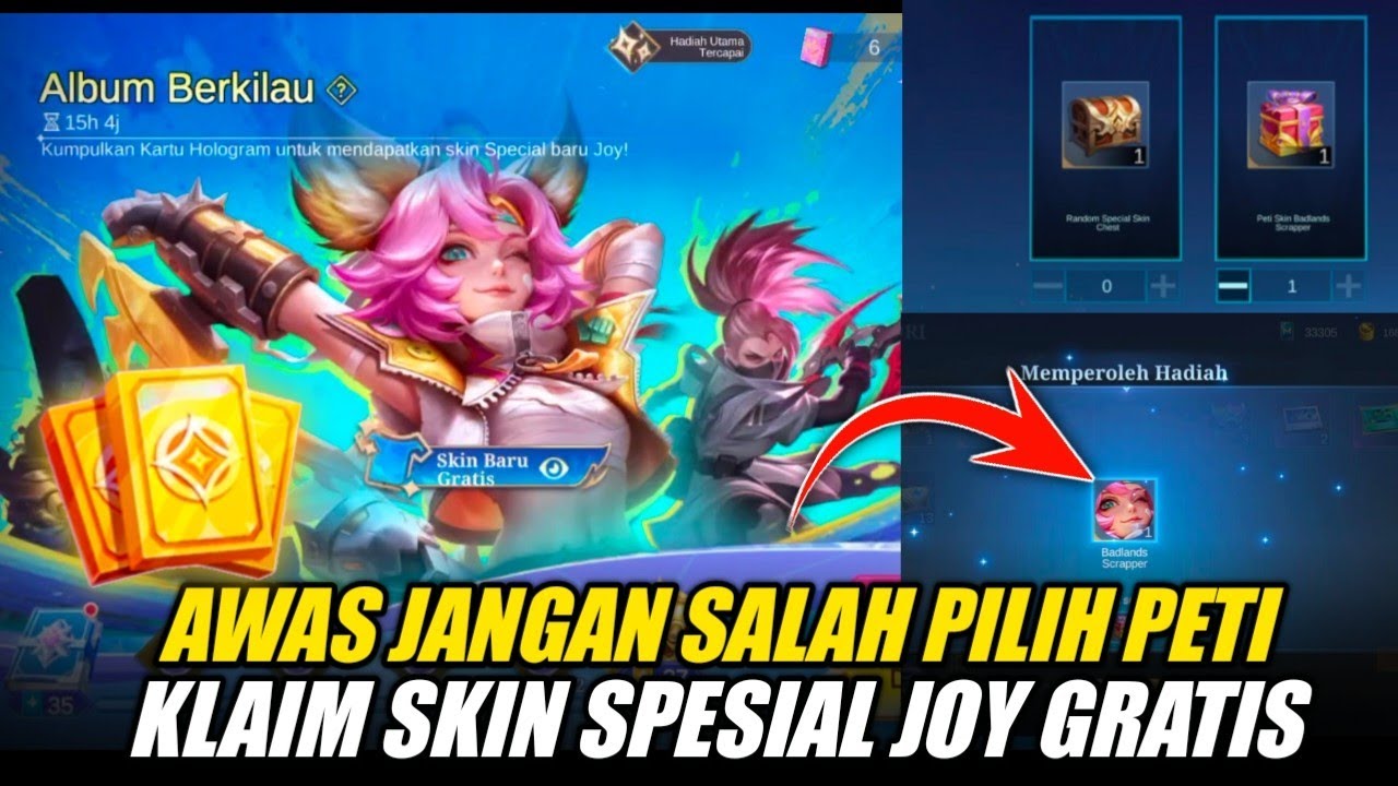 CARA KLAIM SKIN SPESIAL JOY GRATIS DI EVENT KARTU ALBUM BERKILAU