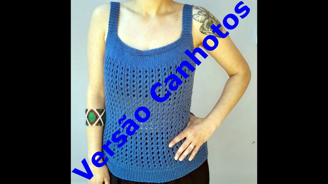 Blusa Verão em Tricô de Ponto Ajurado - Fácil de Fazer
