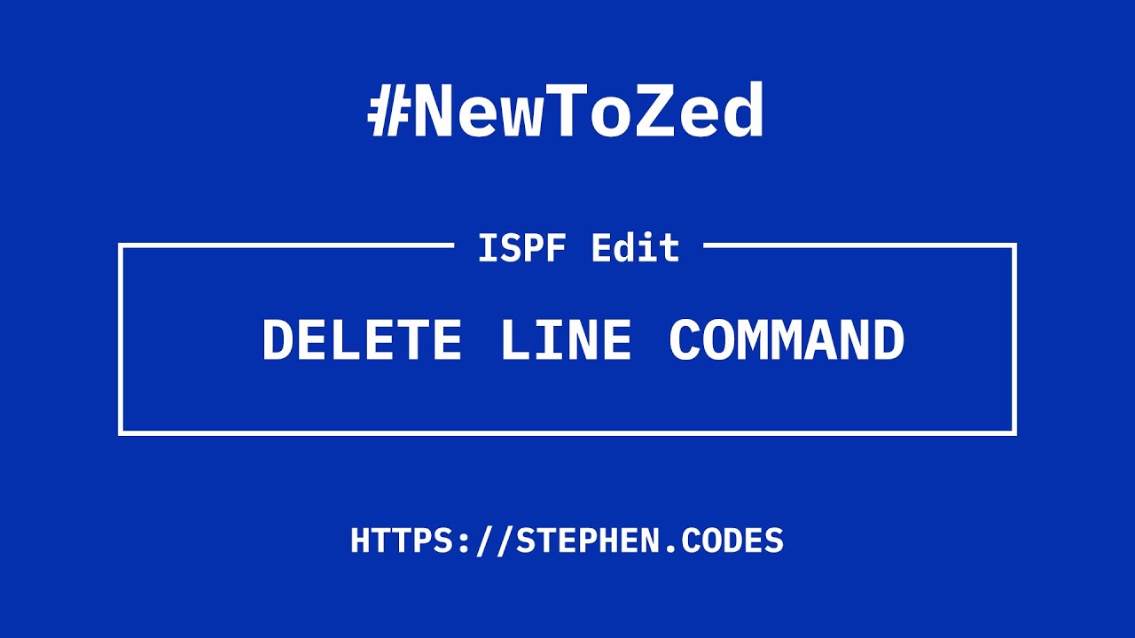 How to Delete a Line in ISPF Edit