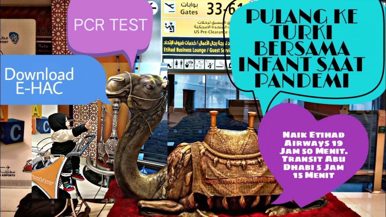 Pulang Ke Turki Bersama Bayi Saat Pandemi| Naik Etihad Airways 19 Jam 50 Menit| Transit Abu Dhabi