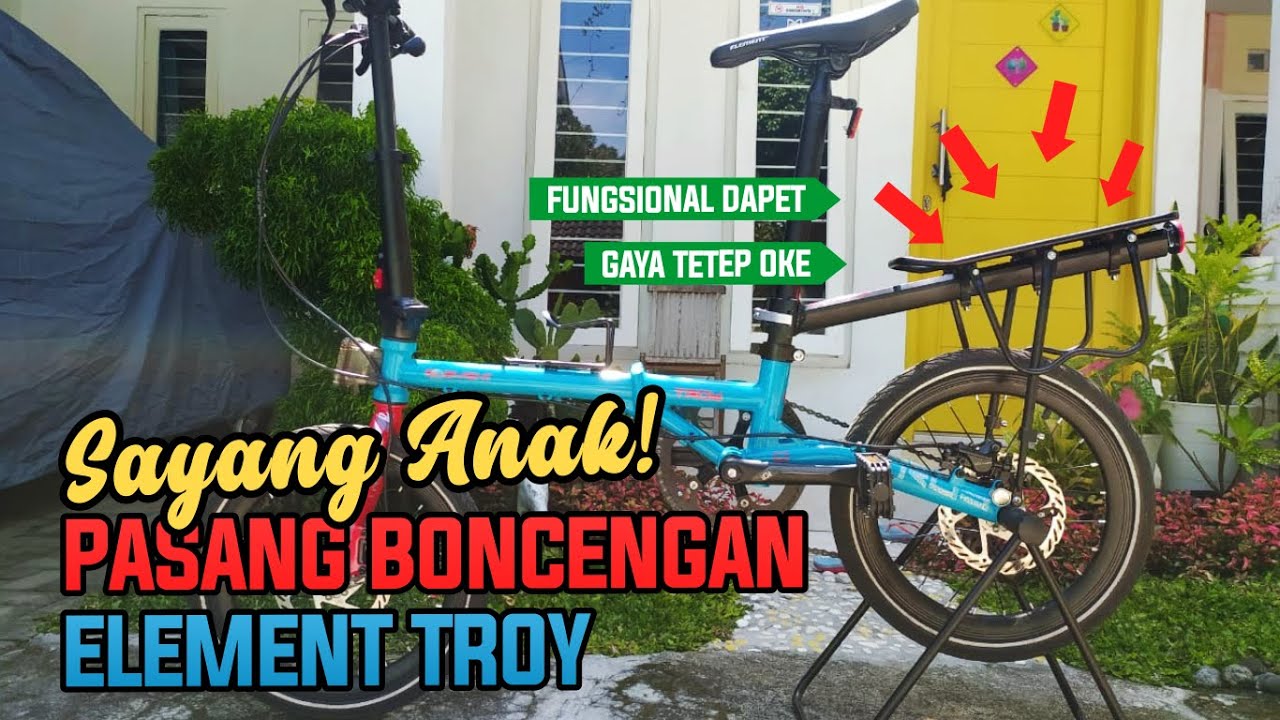 Pasang Boncengan Anak untuk Sepeda Lipat l Element Troy