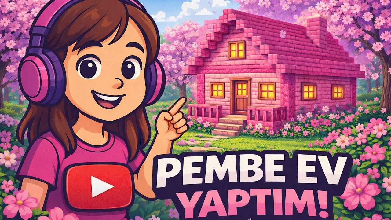 Minecraft’ta Kiraz Ağaçlarından PEMBE EV Yaptım! 🌸🏡