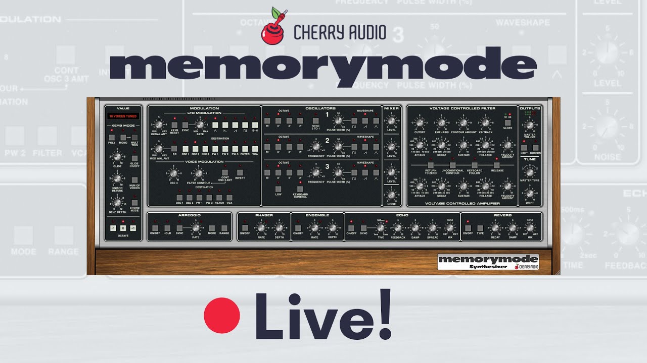 Cherry Audio | Live with Memorymode 🎹