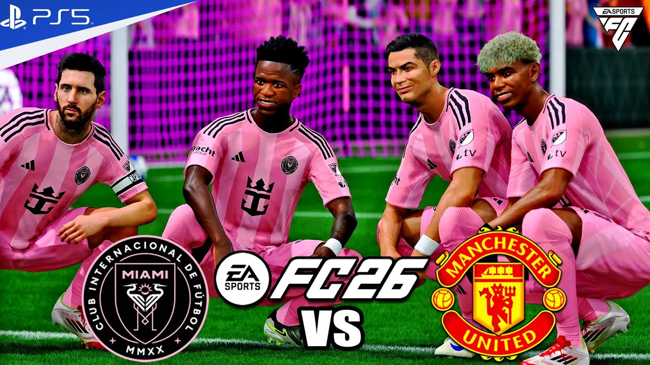 FC 26 - RONALDO MESSI HAALAND MBAPPE SALAH & YAMAL | ALL STARS | INTER MIAMI VS MAN UNITED | PS5 4K