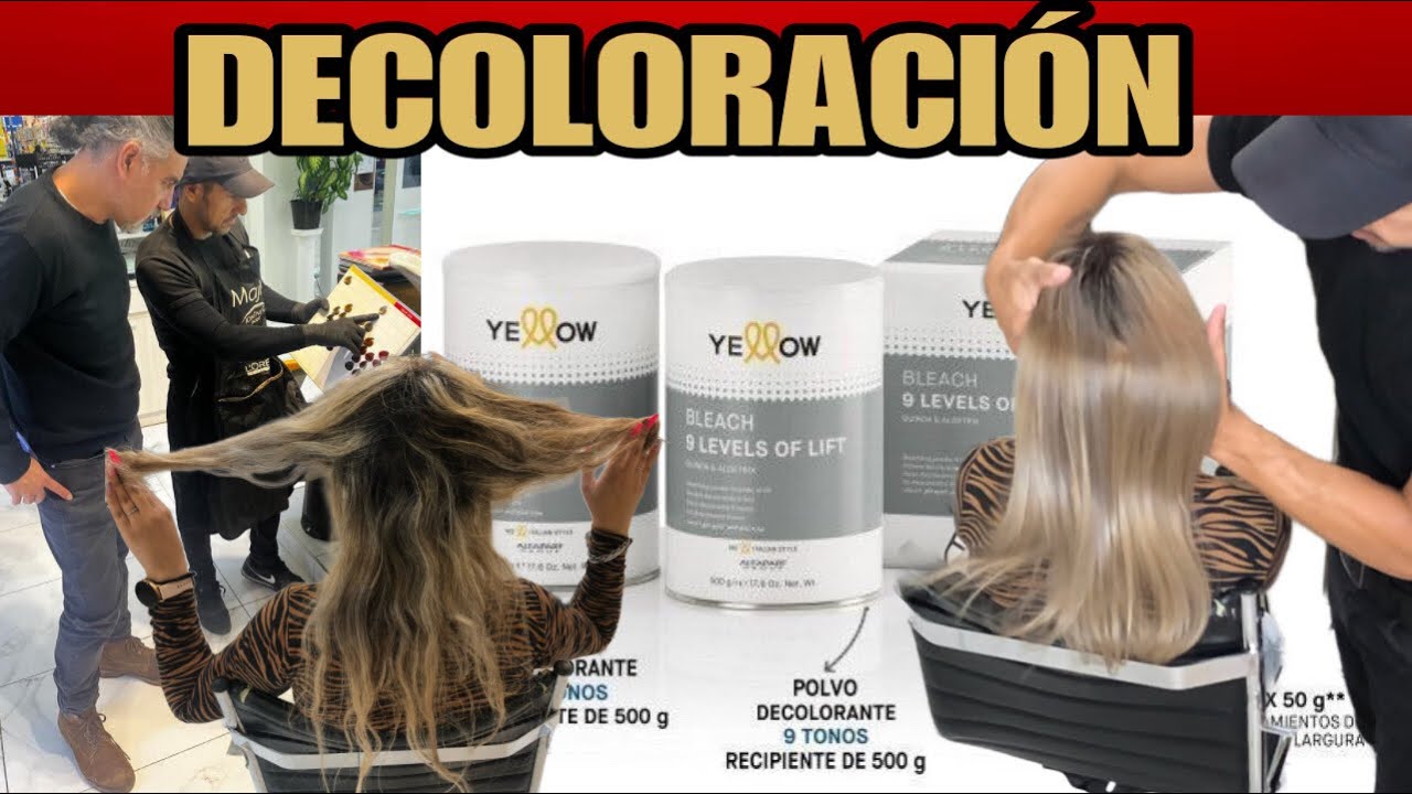 Decolorante Yellow 9 TONOS #babylights #curso de peluqueria