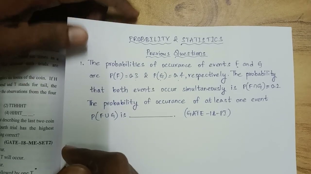 Probability & Statistics|GATE|Previous Questions(1)