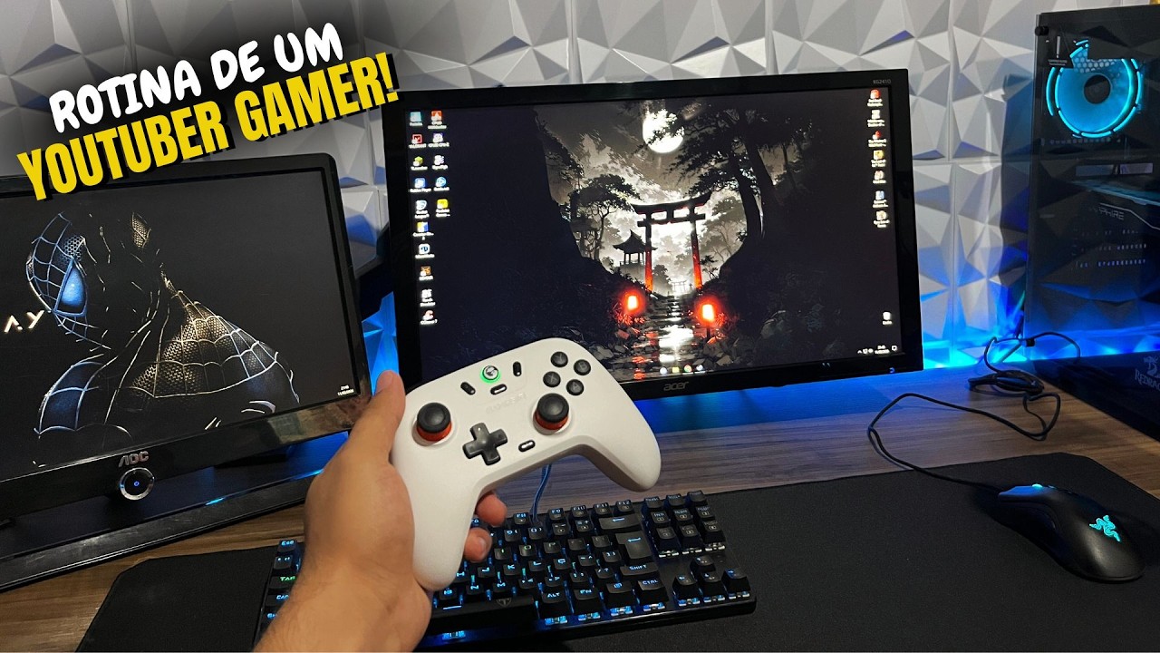 como é a rotina de um YOUTUBER GAMER em casa!