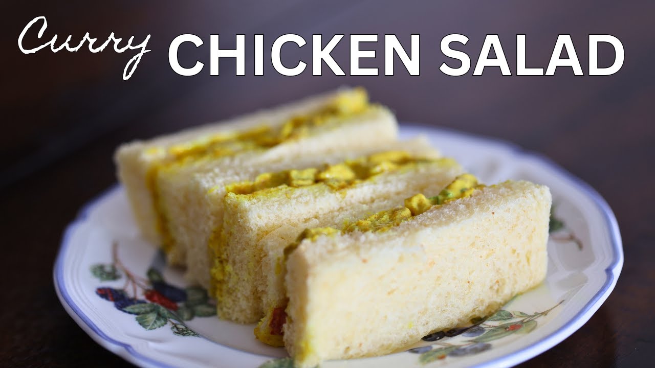 Curry Chicken Tea Sandwich | Curry Chicken Salad | Coronation Chicken | Finger Sandwich