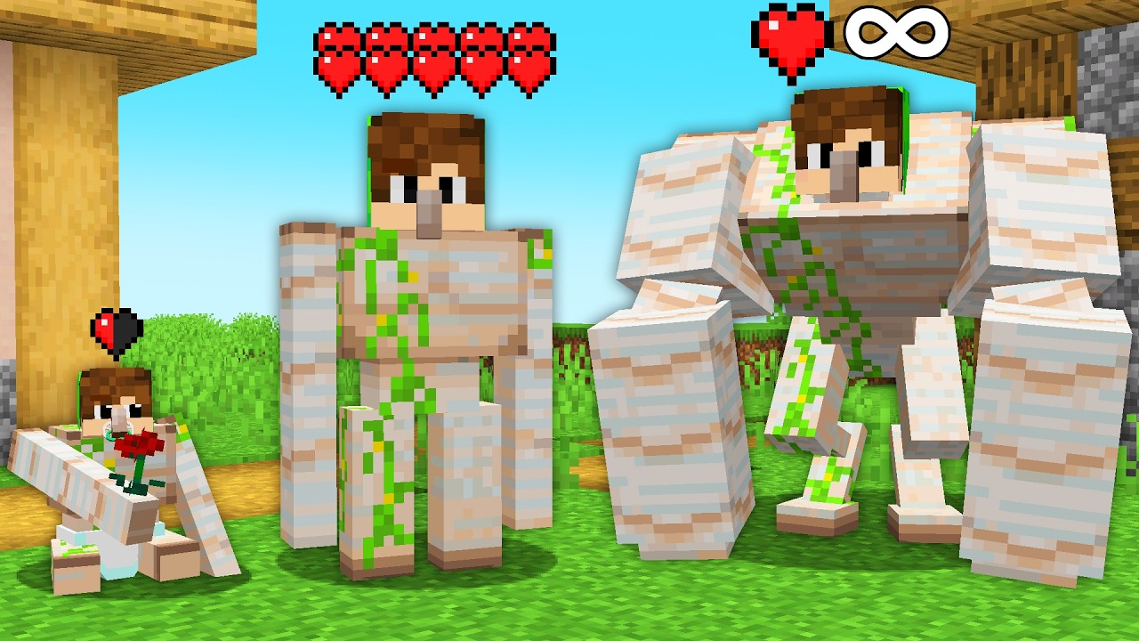 Жизнь железного голема в Minecraft!