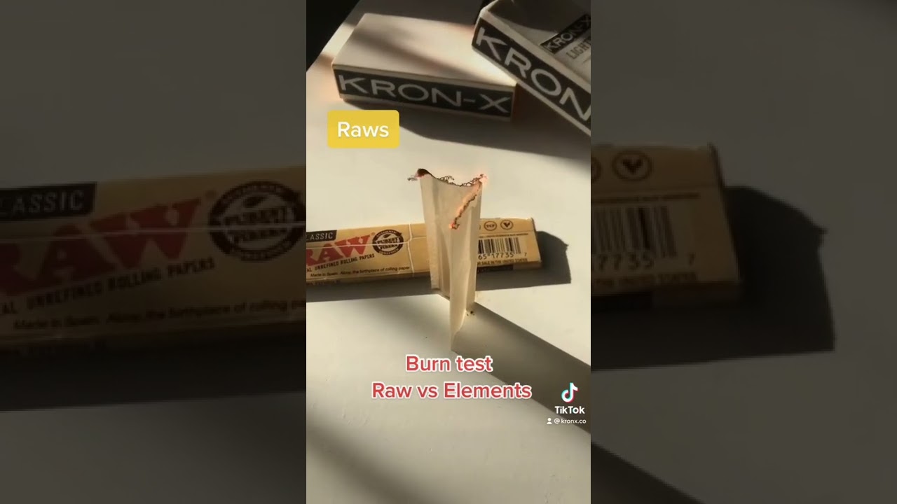 Rolling paper burn test RAWS VS ELEMENTS