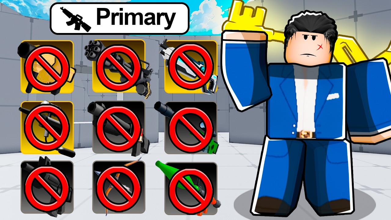 Roblox Rivals, but EVERY WEAPON IS BANNED...
