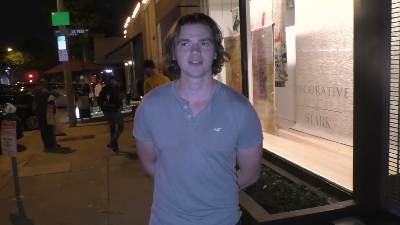 Joel Courtney talks about the sequel to Kissing Booth outside Craigs restaurant in West Hollywood