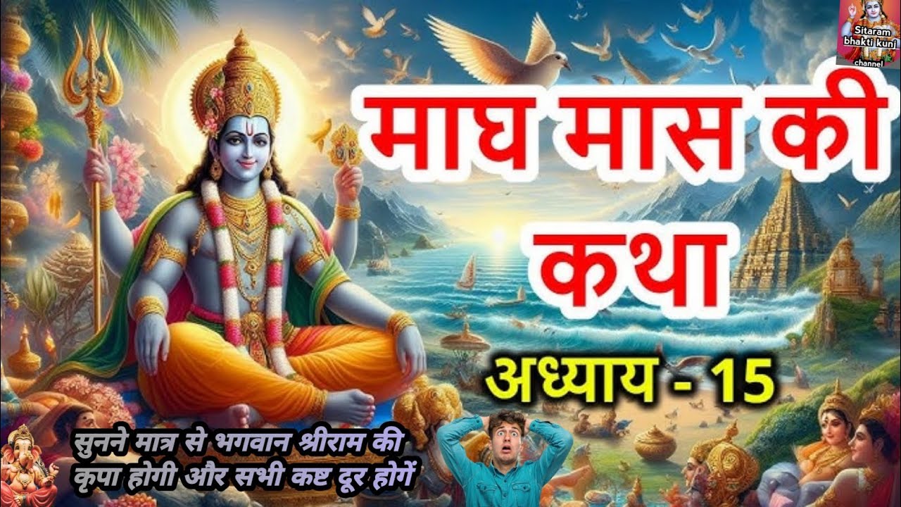 माघ मास कथा - अध्याय  15 | magh maas ki katha day 15 | kartik maas mahatmya adhyay 15 | magh maas 