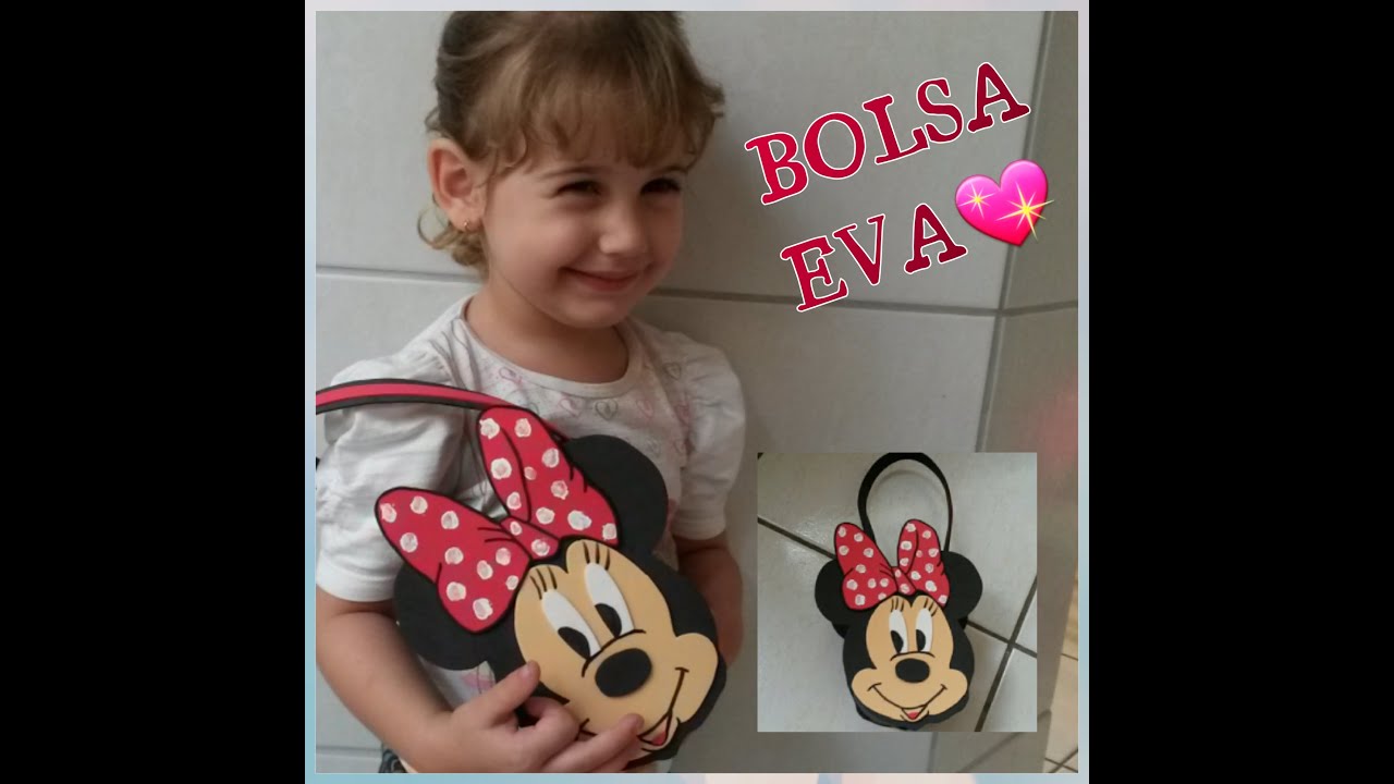 BOLSA DA MINNIE FEITA DE EVA/VEJA COMO FAZER