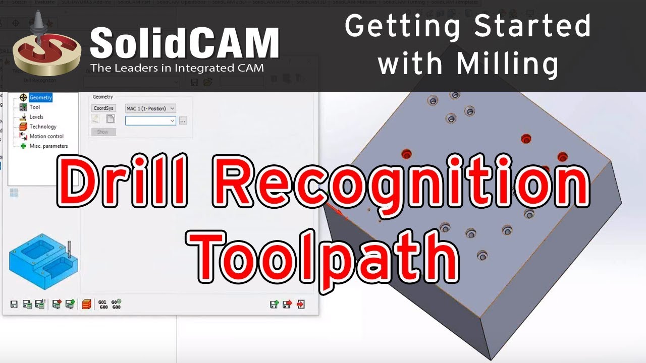 SolidCAM   Drill Recognition