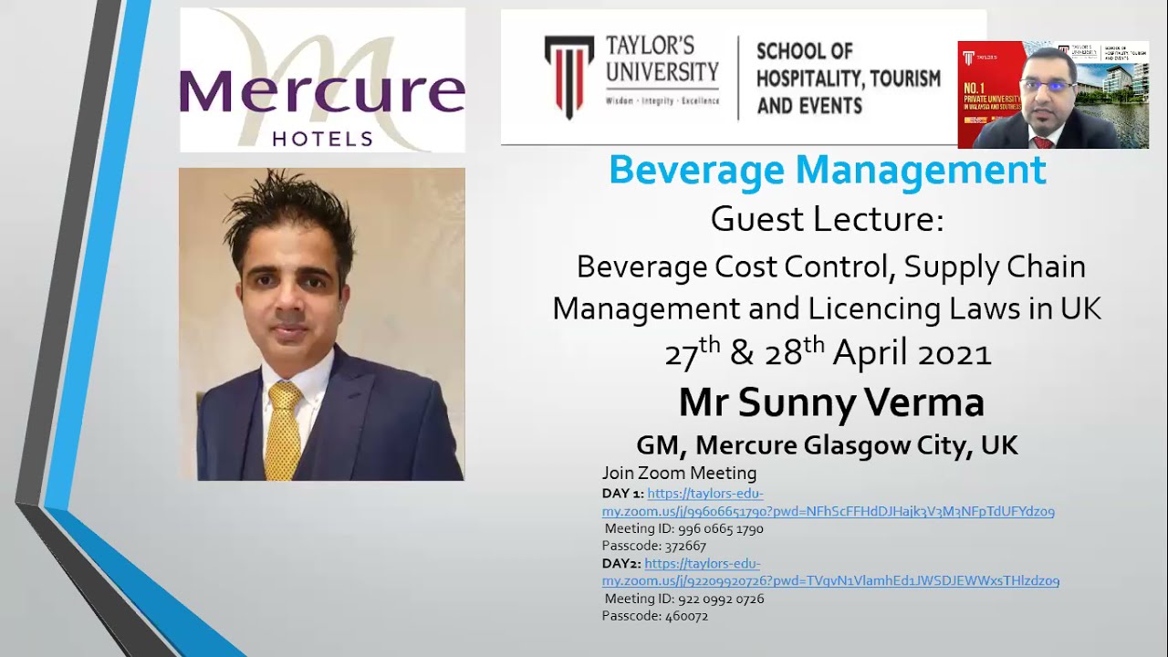 Beverage Management: Beverage Cost Control, Supply Chain Management and Licensing Laws