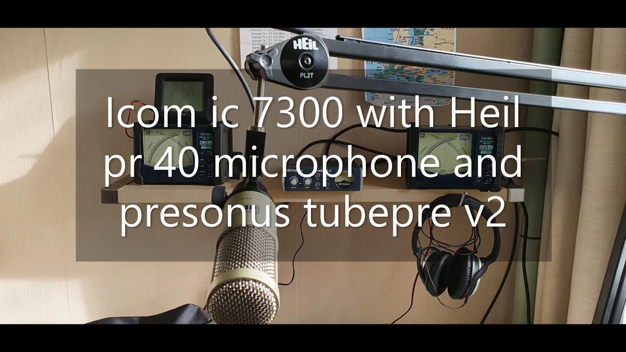 ICOM IC 7300 WITH HEIL PR 40 POWERED BY PRESONUS TUBEPRE V2 AMP.