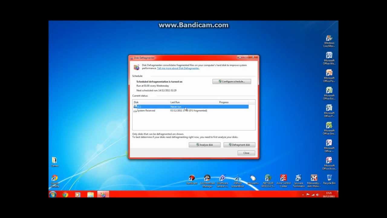 How To Defragment Your Computer (Windows 7)
