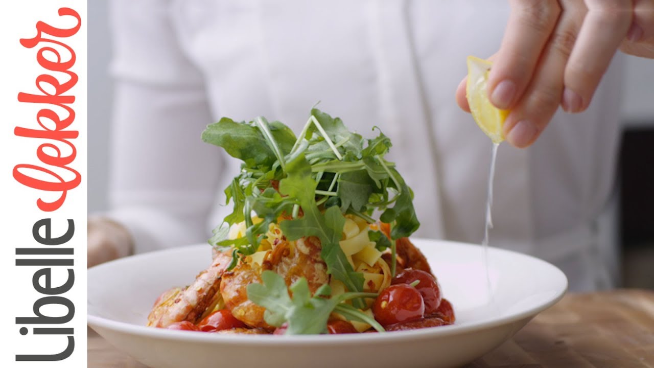 Stap voor stap: tagliatelle met scampi