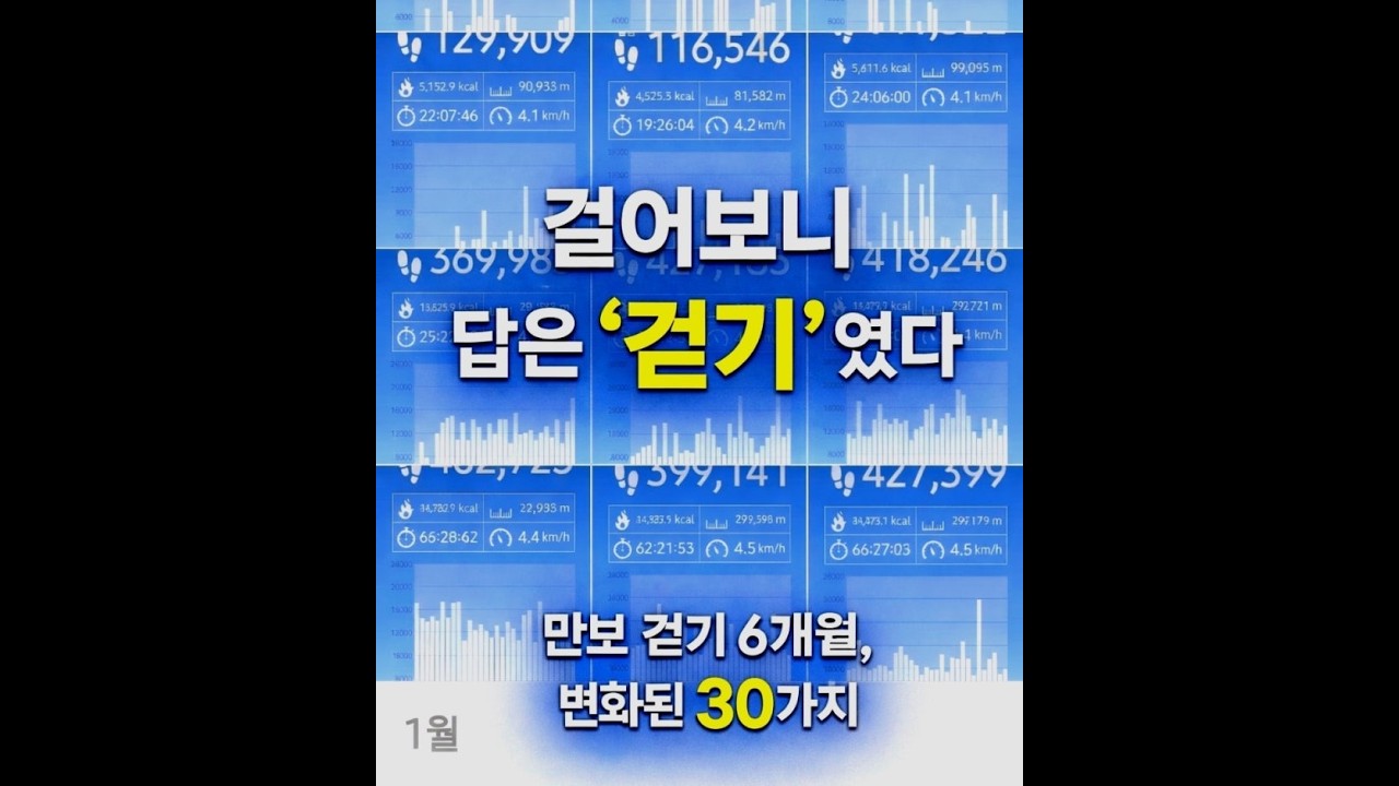 만보걷기  6개월!  걷기가 모든 것을 바꾼 방법