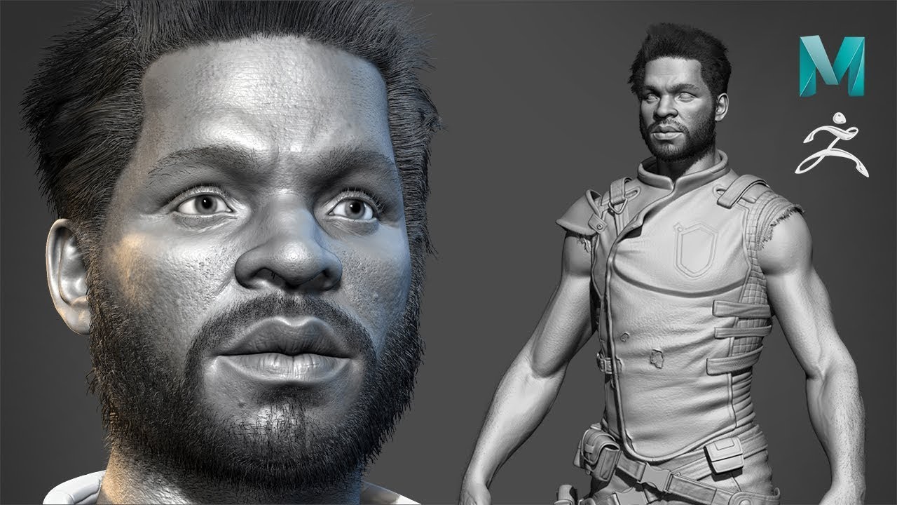 Realistic Character Modeling for Game in Maya & Zbrush - Part03