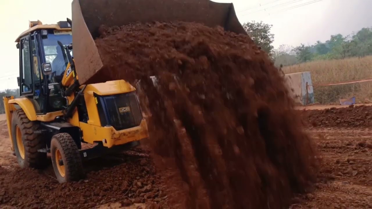 Heavy Machine Road Work — JCB Soil Filling & Leveling #excavator #video 