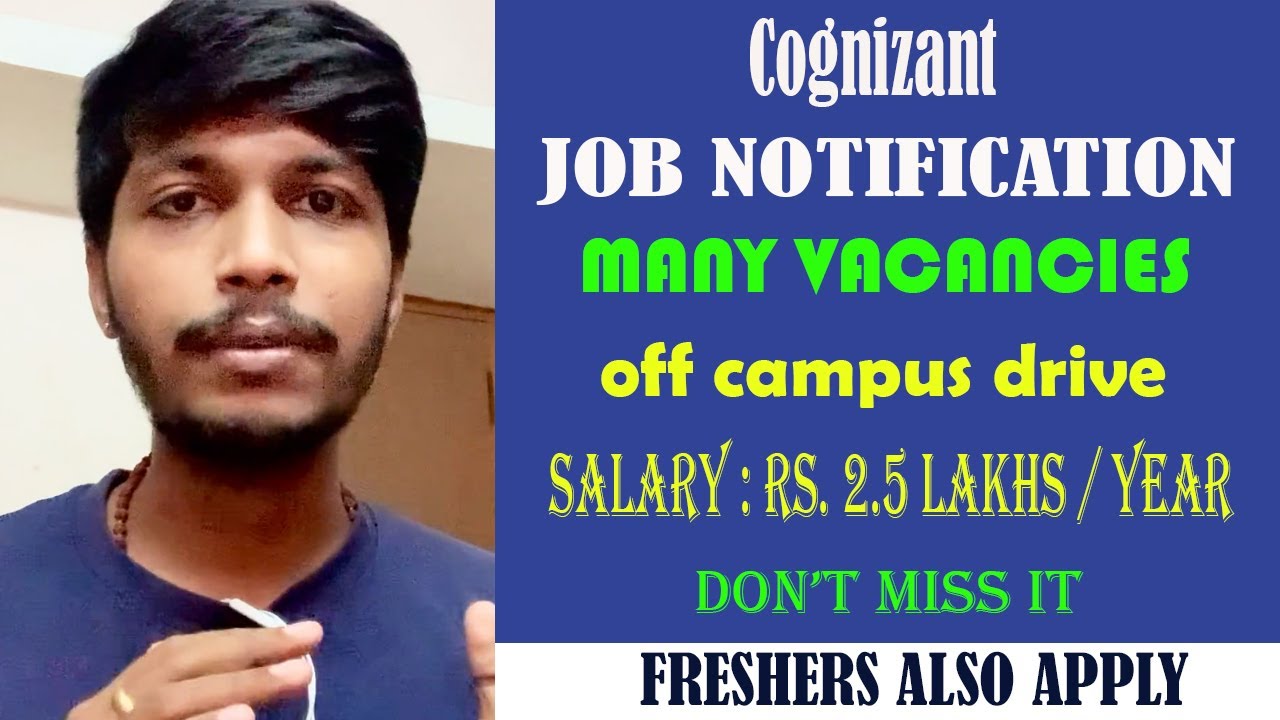 Cognizant | MNC COMPANY | JOB NOTIFICATION 2021 | ANY DEGREE | FRESHERS | 5000+ VACANCIES |