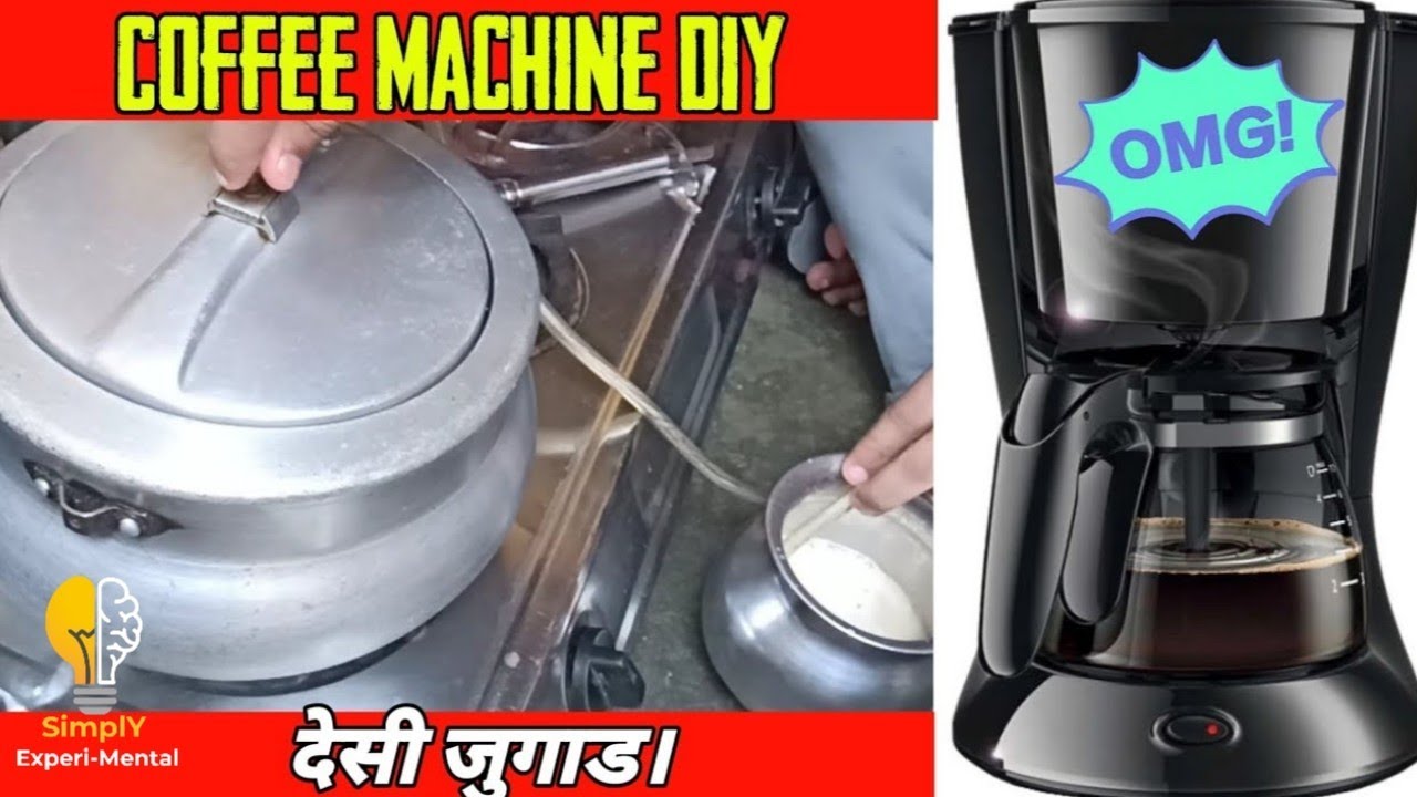 COFFEE MAKING FROM PRESSURE COOKER  Desi Jugaad Coffee Machine DIY [ Simply Experi-Mental ]