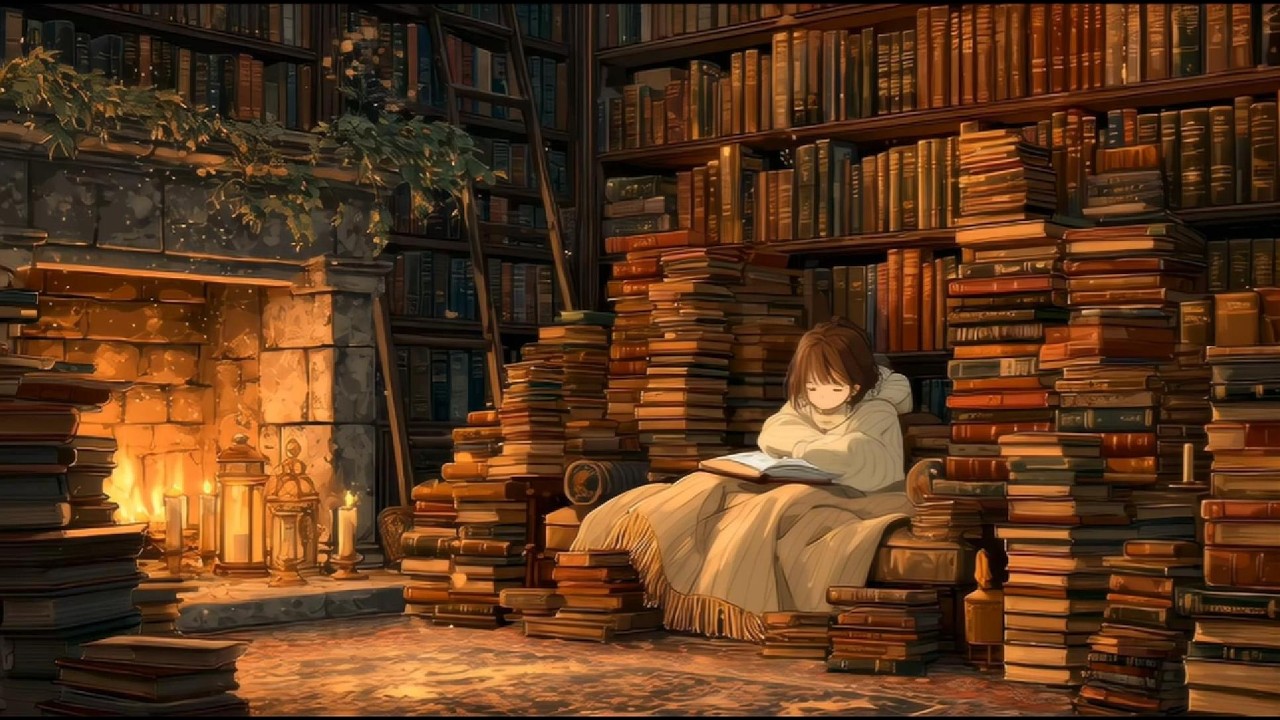 A Quiet Winter in the Twilight Library🕯️| Lo-Fi & Ambient Music for Reading, Study & Relaxation