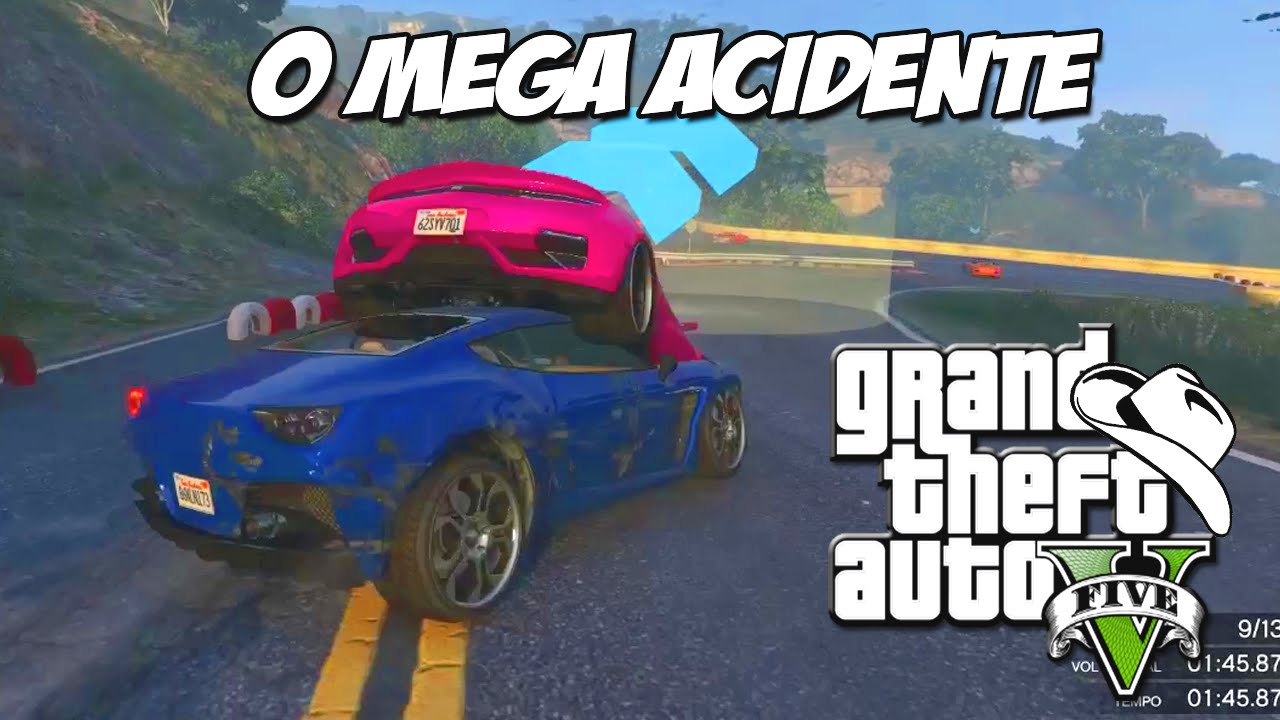 GTA 5 Online (PS4) - O mega acidente e a corrida da não brodagem !
