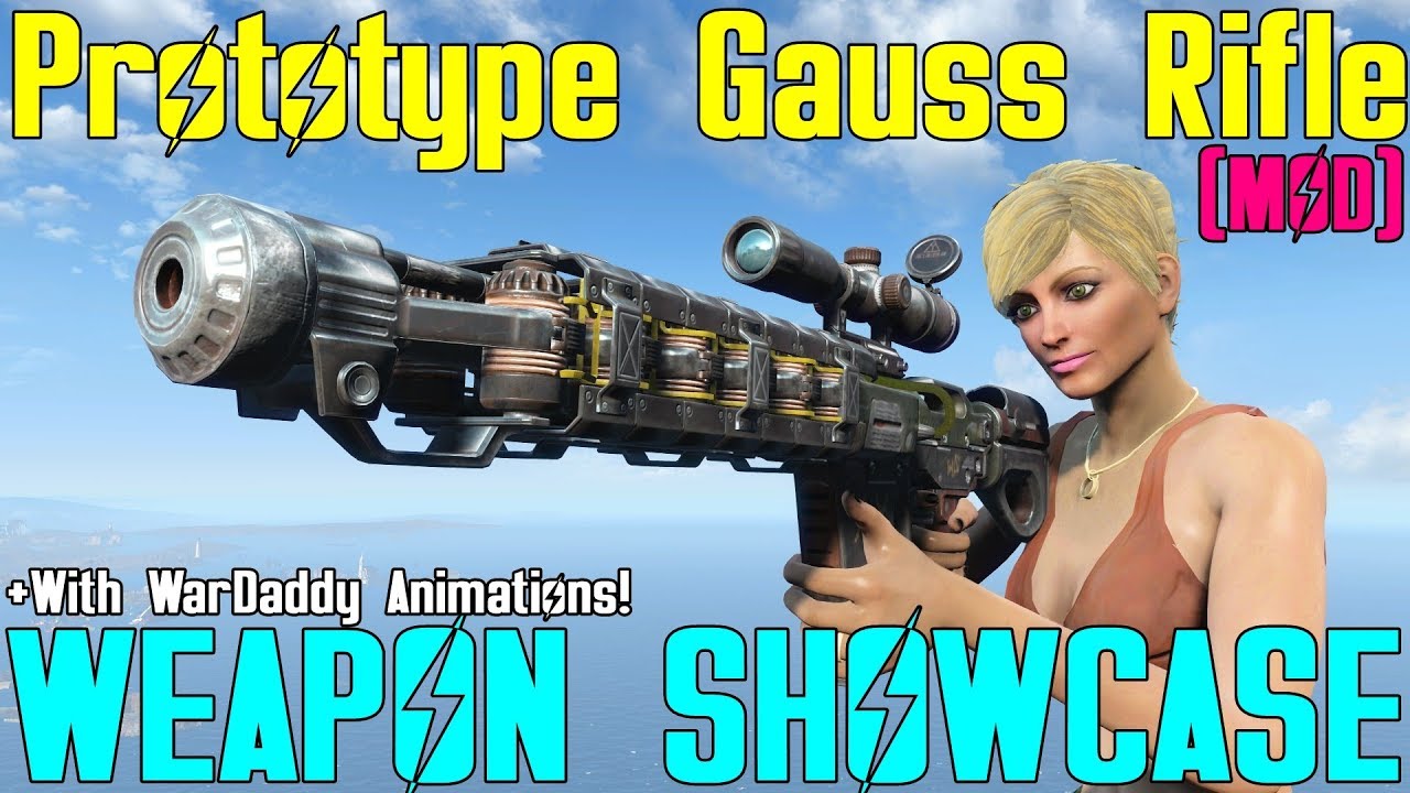 Fallout 4: Weapon Showcases: Prototype Gauss Rifle (Mod)