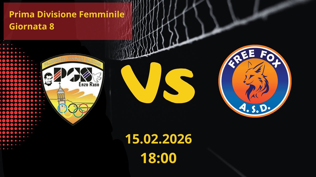 Giornata 8 1D Femminile: Pgs Enzo Raso Vs Asd Free Fox