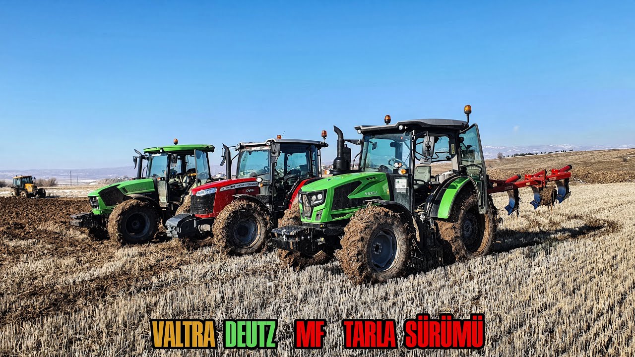 MF 4708,DEUTZ 5100G VE 5105E KARDA TARLA SÜRÜYORUZ!  SÜRÜM ÇOK ZOR!!