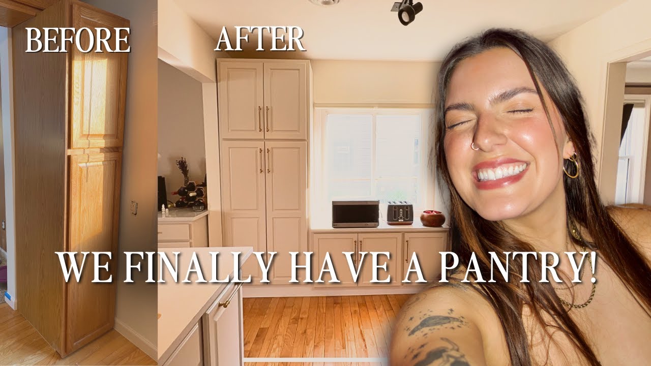 $5K BUDGET KITCHEN RENOVATION: Installing our pantry! (Part 14) | Anastasia Creative