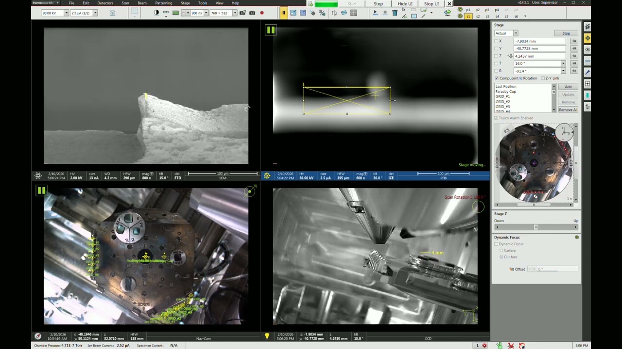 Dual FIB/SEM lamella prep: grid preparation and side mounting strategies