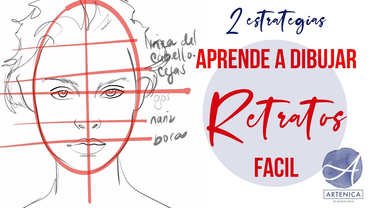 TUTORIAL COMO DIBUJAR EL ROSTRO y la cabeza humana para principiantes. MEJORA TUS DIBUJOS | ARTENICA