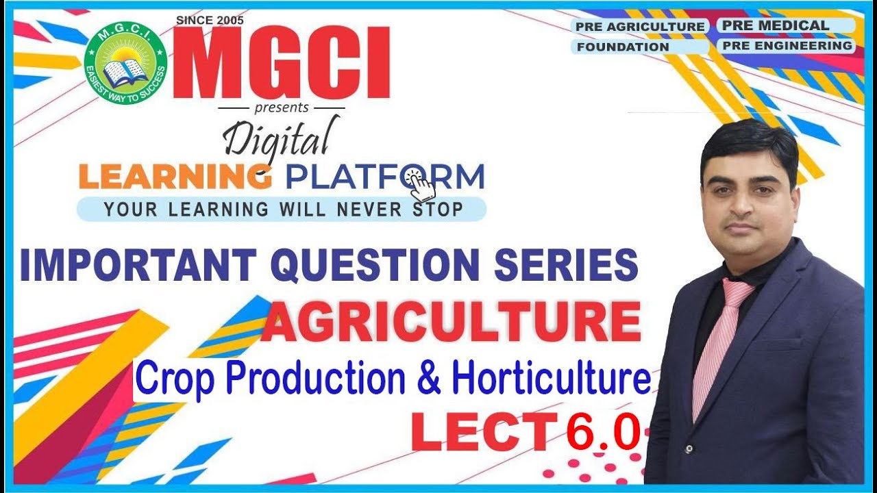IMP QUES SERIES : CROP PROD & HORTICULTURE: LECT6 : PAT-2020 AG GROUP : MGCI INDORE : ARVIND SHARMA