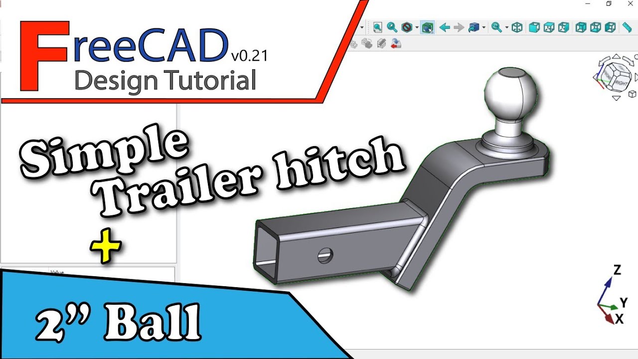 FreeCAD 0.21 #руководство по проектированию: простое фаркопное устройство