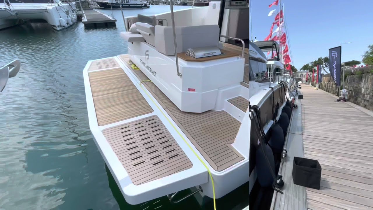 MY4 S: Visite exclusive du nouveau Fountaine Pajot motor yacht catamaran avec RIVIERA PLAISANCE