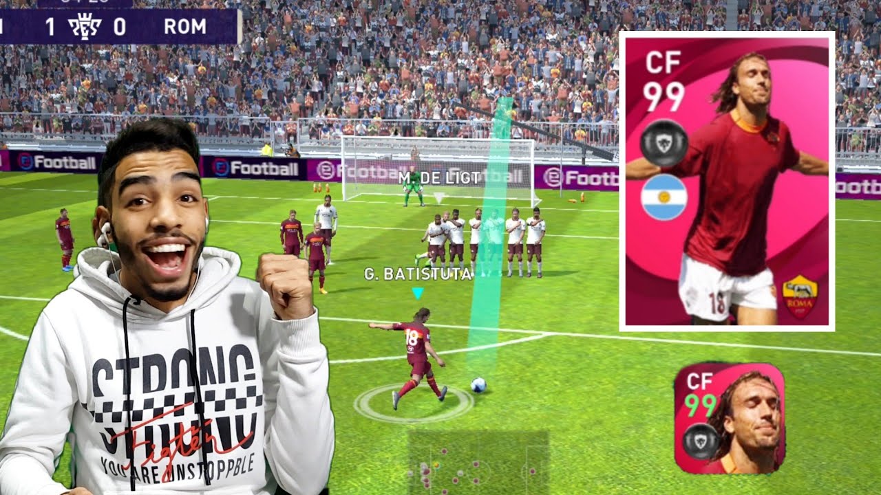 Батистута с оценкой 99 🔥 этот парень — зверь 😱 pes 2021 mobile