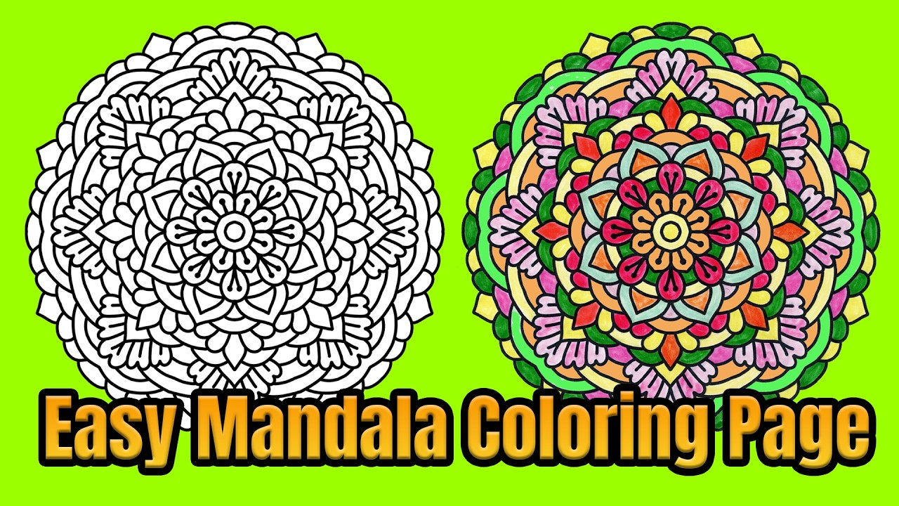 Mandala Coloring Page Colored With Relaxing Music Colored By Osman Mandalas World | Video 156