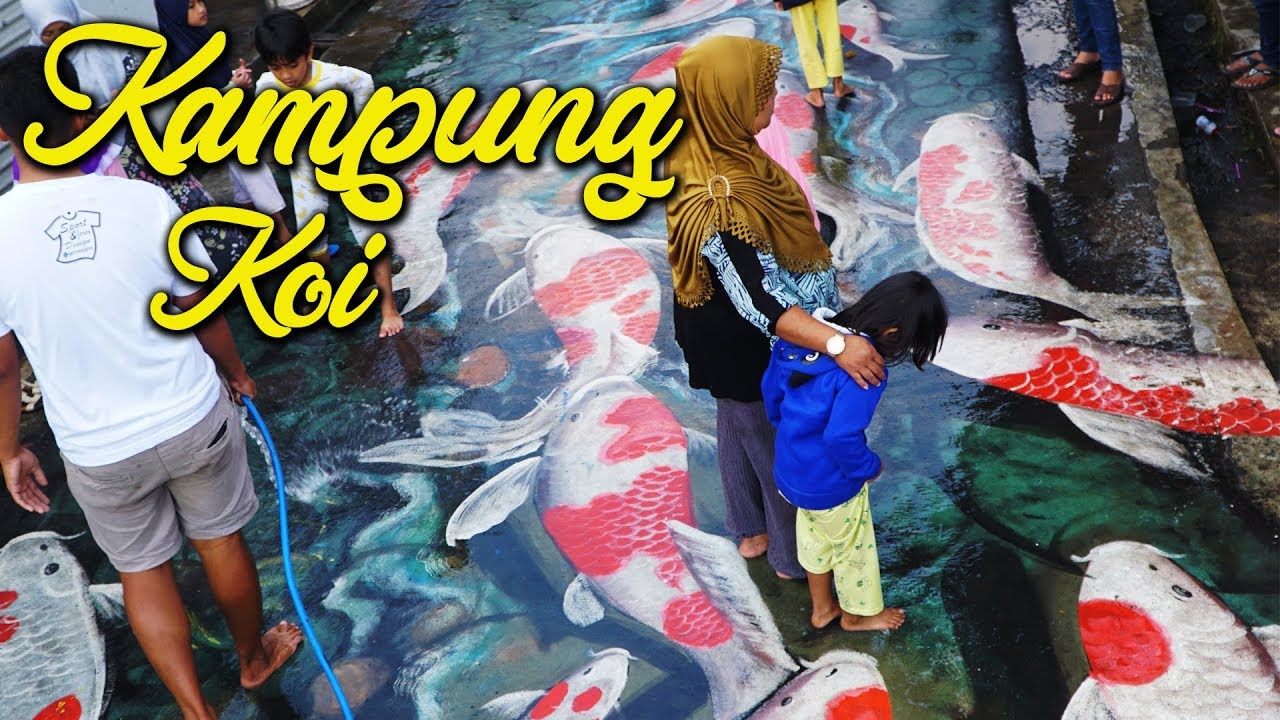 VIRAL Lukisan Ikan Koi 3D di Jalan Kampung Paingan Grabag Magelang