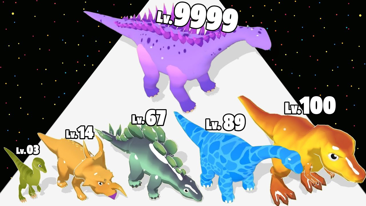 Dino Run 3D Evolution - Level Up Dinosaur Max Level Gameplay