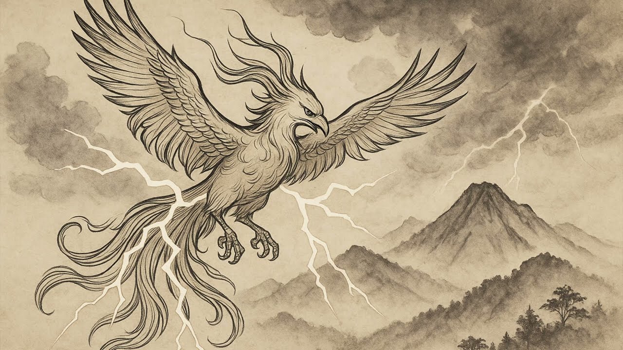 Raicho - Japoński Ptak Gromu #mitologia #japonia #bestiariusz