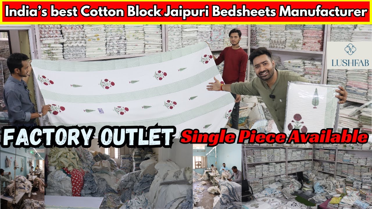 India’s TOP Cotton Block Jaipuri Bedsheets Manufacturer and wholesale factory outlet
