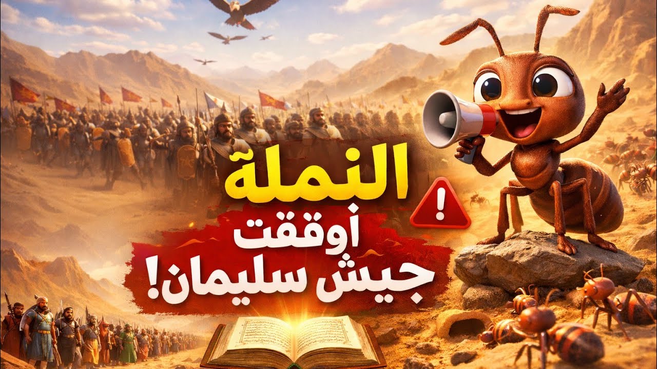 قصة النملة مع سليمان عليه السلام | عندما تحدثت نملة وأوقفَت جيشًا عظيمًا!