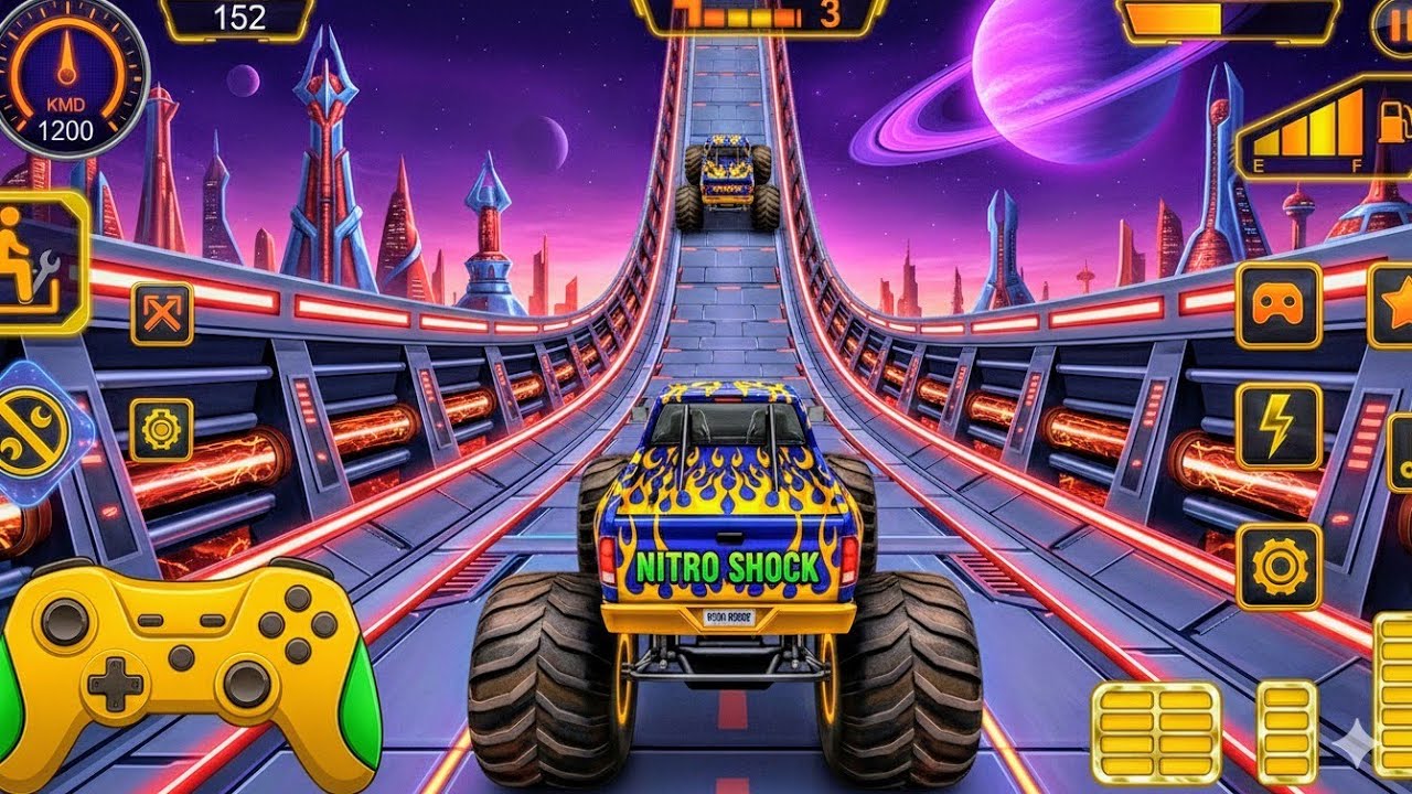Monster Truck Mega Ramp Impossible Driver - Ultimate Car Stunts GT Racing - Android GamePlay