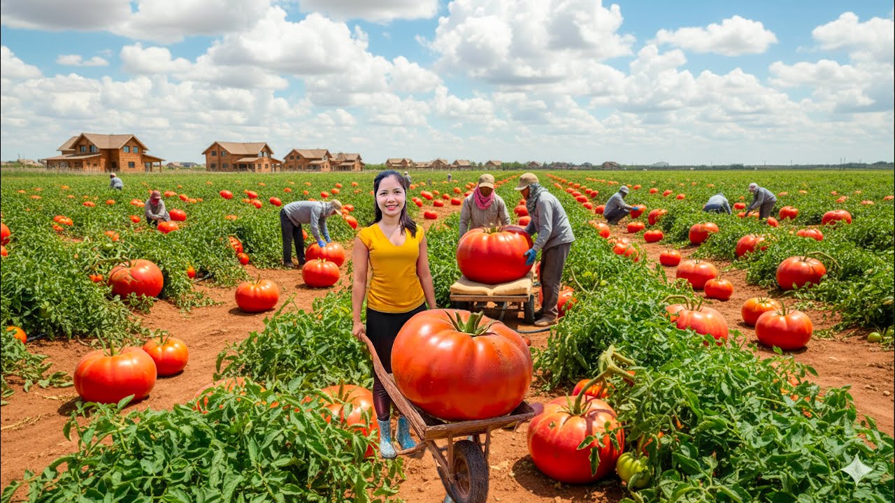 Harvesting Monstrous Tomatoe From The Deep Forest & Go to Market Sell | A Day in Peaceful Farm Life